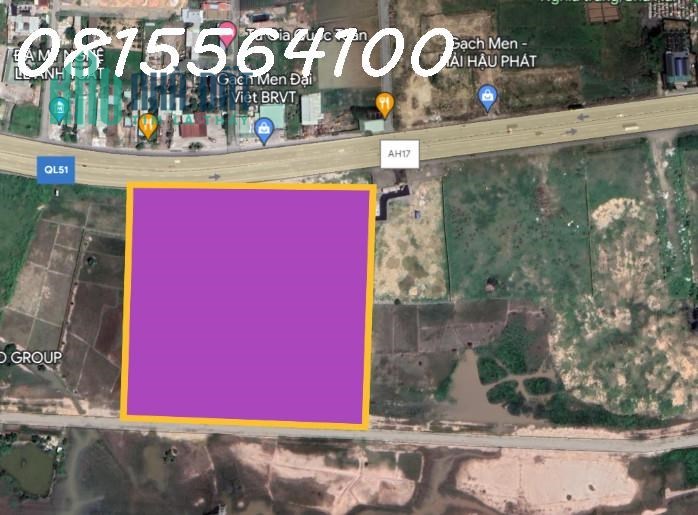 Cần hợp tác đầu tư hoặc chuyển nhượng 20.000m2 (2ha) mặt tiền Quốc lộ 51, Thị xã phú mỹ. Đất ODT.