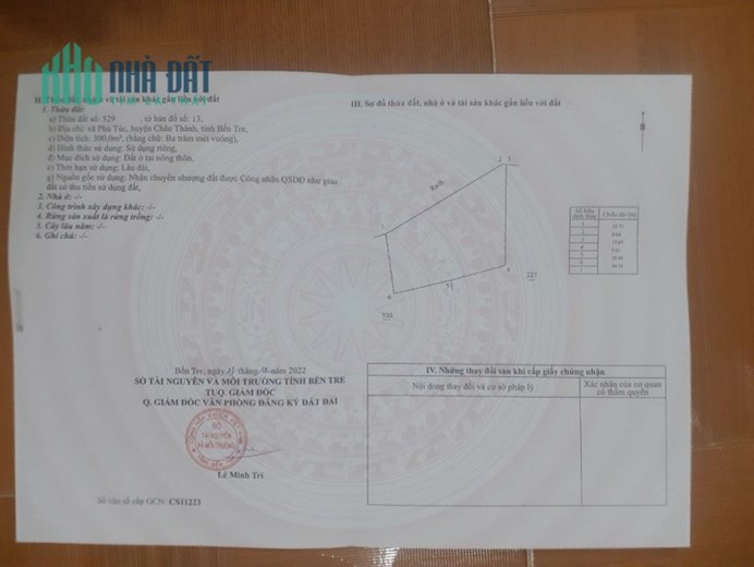 Bán Đất Vị Trí Đẹp Tại Huyện Châu Thành, Bến Tre