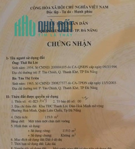 Bán đất lô góc 2mt đường Phùng Hưng, Hòa Minh, Liên Chiểu, Đà Nẵng