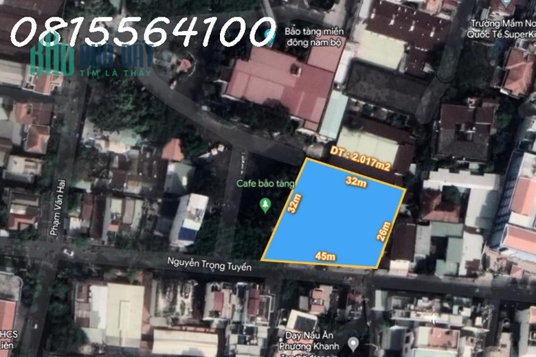 Cho thuê toà nhà đất rộng 2017m2 mặt tiền số 326A nguyễn trọng tuyển, P1, Tân bình. Giá 500