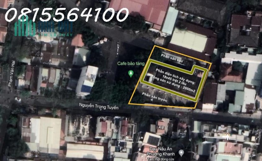 Cần cho thuê gấp 2000m2 đất mặt tiền số 326 nguyễn trọng tuyển, P1, Tân bình. Có toà nhà trệt 2 lầu