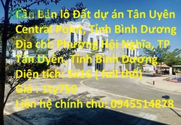 Cần Bán lô Đất dự án Tân Uyên Central Point, Tỉnh Bình Dương