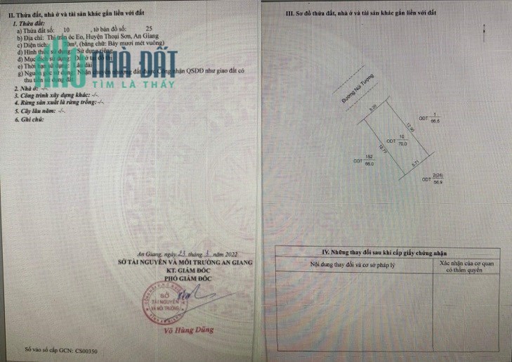 CHÍNH CHỦ BÁN Căn Nhà Vị Trí Đẹp Tại Thị Trấn Óc Eo, Huyện Thoại Sơn, An Giang