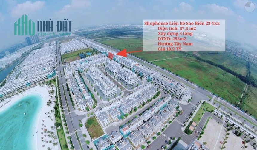 Cần bán Shophouse Liền kề gần Vincom và công viên tiện ích giá 10.2 tỷ - Vinhomes Ocean Park Gia Lâm
