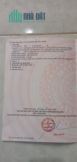 Bán nhà DT 64m2,khu TĐC Hà Quang 2,phường Phước Hải, TP.Nha Trang