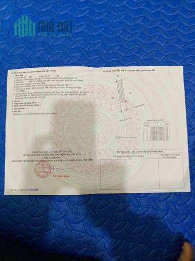 Bán đất mặt tiền TL1, Xã Sông Cầu, Huyện Khánh Vĩnh