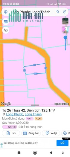 Bán 125.1m2 đất xã Long Phước, Long Thành, SHR, 1.35 tỷ. Lh:0797901100,