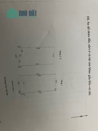 Chính chủ cần Bán nhà 3 tầng Mặt tiền Chu Văn An