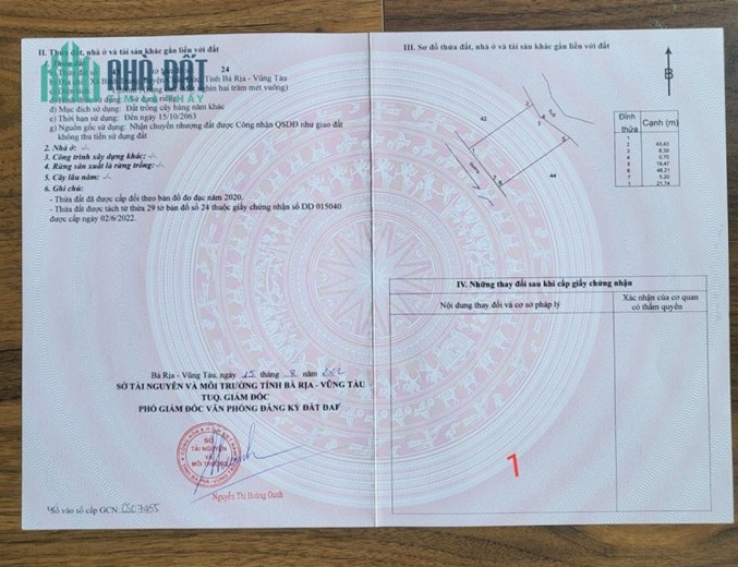 Chính chủ bán đất sào giáp suối, đường nhựa tại BRVT