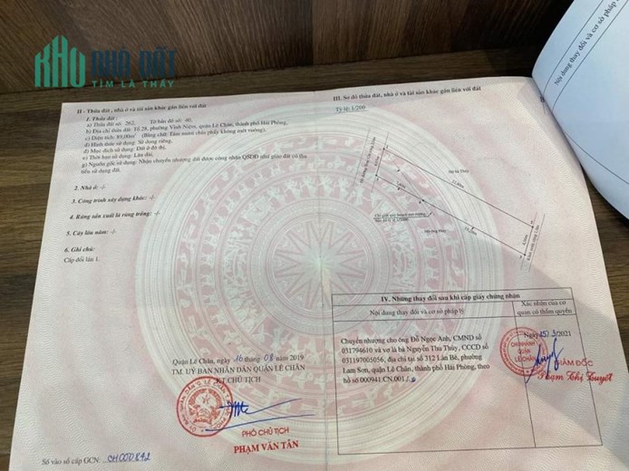 Bán đất mặt đường Trực Cát - Thiên Lôi, diện tích 89m, GIÁ 5 tỉ cực đẹp
