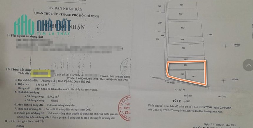 Cần bán gấp 1.350m2 đất Nông nghiệp (Quy hoạch đất ở), Đường Hiệp Bình, HBC Thủ đức