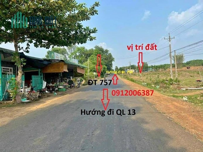Hot. Chỉ cần 100TR sở hữu lô đất thổ cư ở Thị Xã, ngay Chợ, sát QL13.