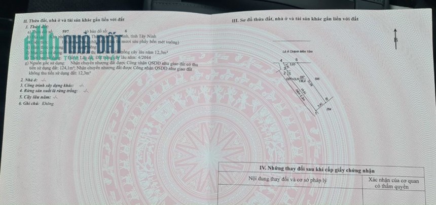 Chính Chủ Cần Bán Gấp Lô Đất 2 Mặt Tiền Vị Trí Đẹp Tại Trung Tâm TP Tây Ninh