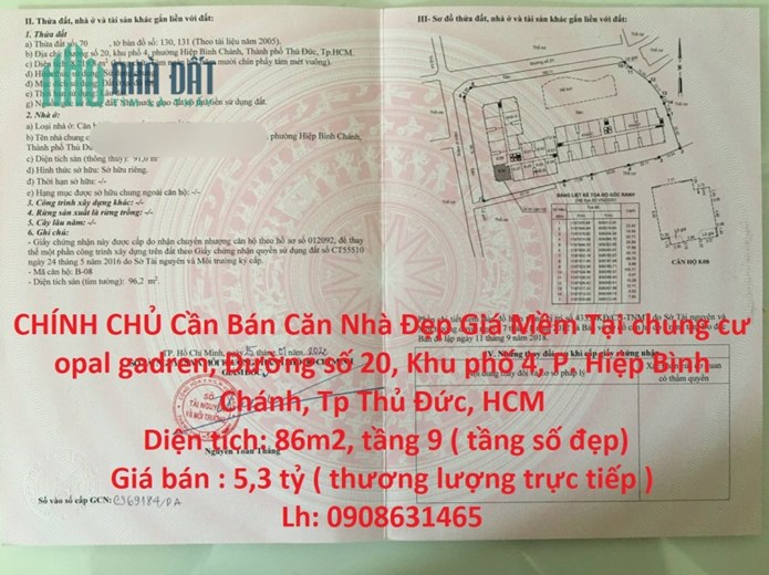 CHÍNH CHỦ Cần Bán Căn Nhà Đẹp Giá Mềm Tại TP Thủ Đức, TPHCM