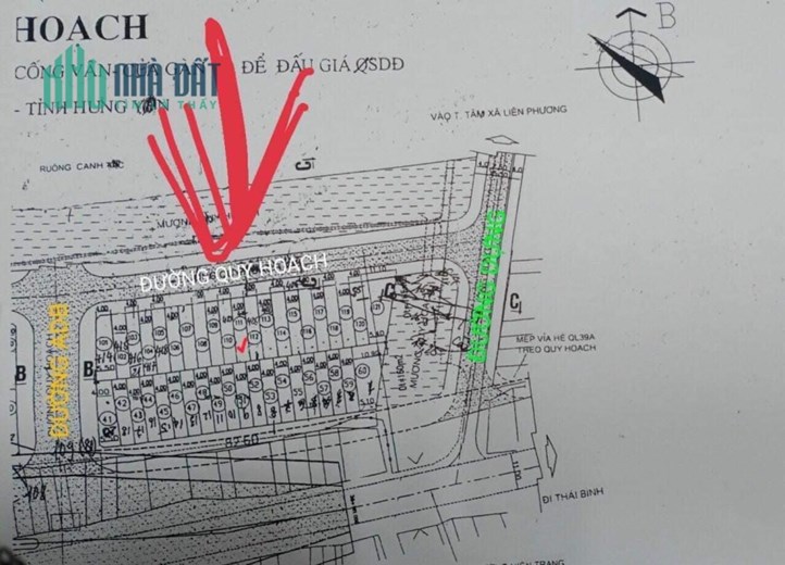 Chính chủ cần bán lô đất thuộc:  Khu dân cư cống văn, cửa gàn - xã  Liên Phương - TP Hưng Yên -