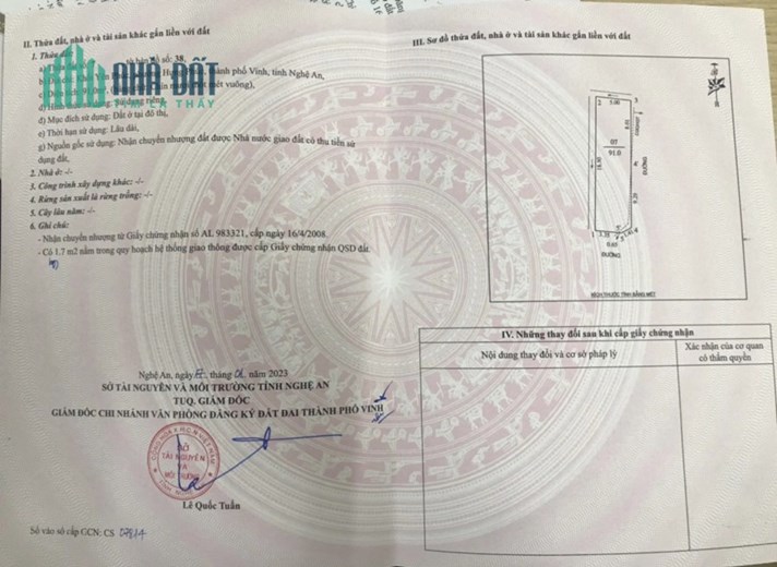 Đất 91m2 Lô Góc ngõ đường HecMan - phường Hưng Phúc, Tp Vinh