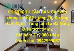 CHÍNH CHỦ CẦN BÁN GẤP căn chung cư HAGL tầng 26, Đường Hàm Nghi, Trung tâm tp Đà Nẵng