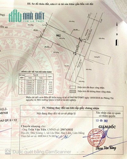 Bán LỖ 1 tỷ lô đất sổ hồng đường Vườn Lài,An Phú Đông,Quận 12 công chứng ngay