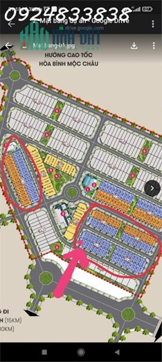 Chính chủ bán lô đất rất đẹp 125,9m2; 2 mặt tiền; 3 mặt thoáng; tại Thị trấn Đà Bắc