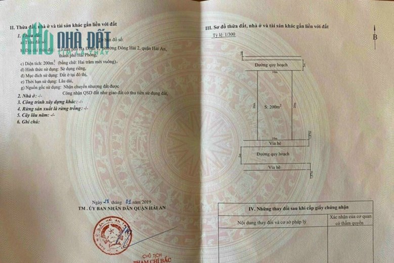 BĐ Bán lô đất biệt thự200 M ngang 10  khu Đông Hải 2 Hải An