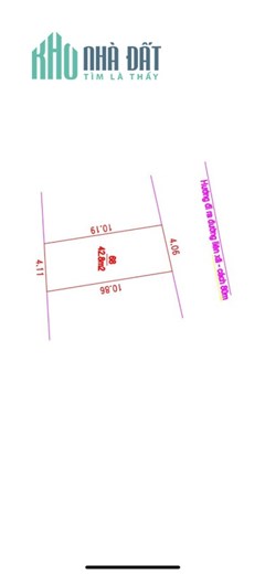 Bán 42.8m2 đất Khánh Hà Thường Tín, đường oto, sổ đỏ chính chủ.