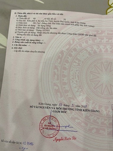 Bán gấp 5 lô đất An Thới Phú Quốc Kiên Giang