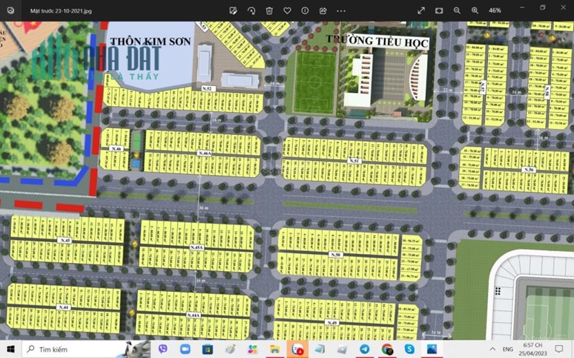 Chính chủ bán lô góc N51 – 40. Mặt đường 36m và 16m KĐT Rùa Vàng City