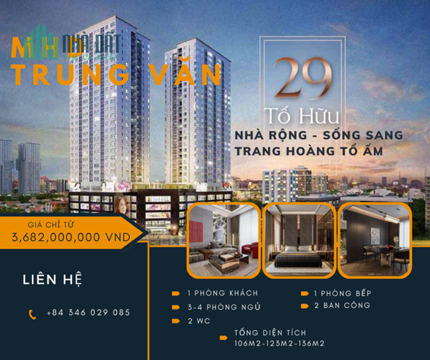 Duy nhất 01 Căn Hộ 3 ngủ tầng 07, 105,5m² tại chung cư MHD Trung Văn