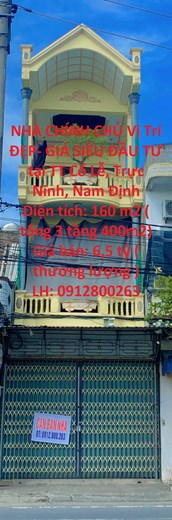 NHÀ CHÍNH CHỦ Vị Trí ĐẸP- GIÁ SIÊU ĐẦU TƯ tại Trực Ninh - Nam Định