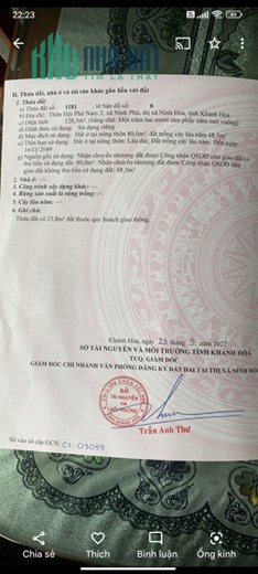 Bán đất Ninh Hoà view sông Dinh Ninh Phú Nam vân phong cực đẹp