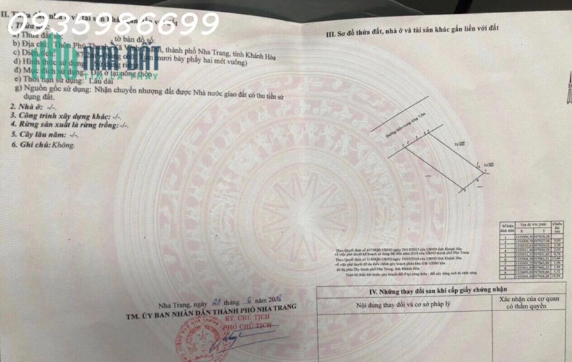 105 BÁN ĐẤT NGAY BỆNH VIỆN GIAO THÔNG VẬN TẢI, VĨNH HIỆP, NHA TRANG