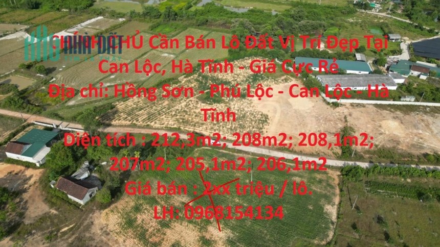 CHÍNH CHỦ Cần Bán Lô Đất Vị Trí Đẹp Tại Can Lộc, Hà Tĩnh - Giá Cực Rẻ