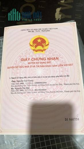 Chính chủ cần bán 2 mảnh đất sổ đỏ chính chủ Phú Hạ, Minh Phú, Sóc Sơn, Hà Nội