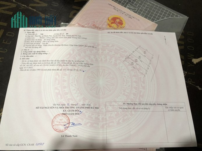 Chính chủ cần bán 2 mảnh đất sổ đỏ chính chủ Phú Hạ, Minh Phú, Sóc Sơn, Hà Nội