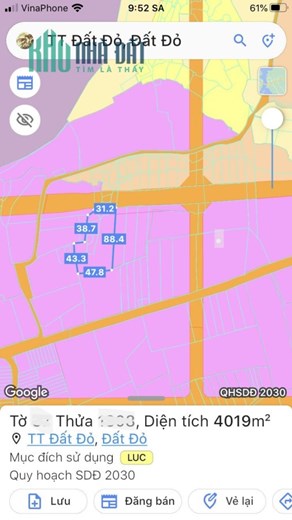 Kẹt Tiền hạ giá bán gấp 4000m2 đất gần công viên Võ Thị Sáu,Đất Đỏ,Bà Rịa Vũng Tàu giá Ngộp