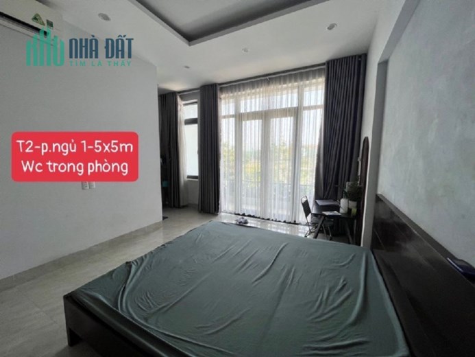 Nhà 3 tầng gần Nguyễn Phước Lan Đảo 1 Hòa Xuân view sông và công viên giá sập hầm