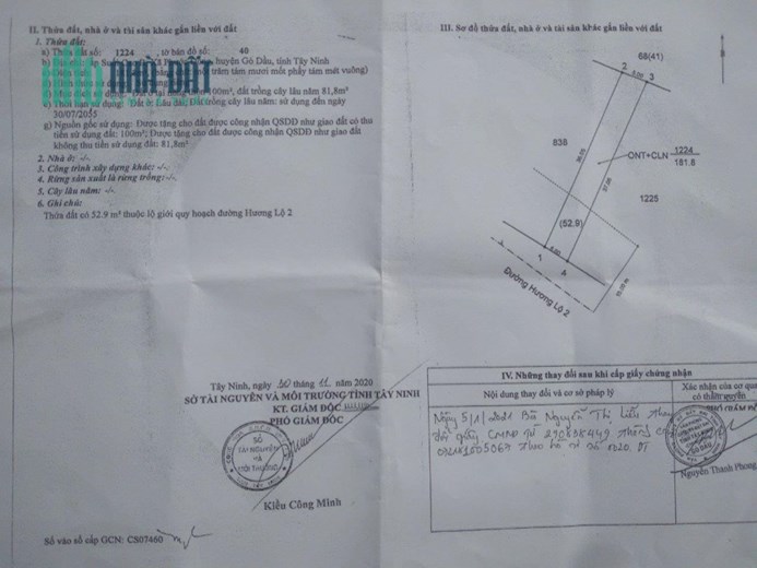 CHÍNH CHỦ CẦN BÁN LÔ ĐẤT CÓ SẴN NHÀ Vị Trí Đẹp Tại Huyện Gò Dầu, Tỉnh Tây Ninh.