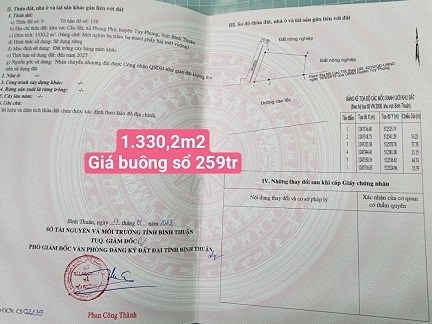 CHÍNH CHỦ CẦN BÁN 2 LÔ ĐẤT LIỀN KỀ TỈNH BÌNH THUẬN