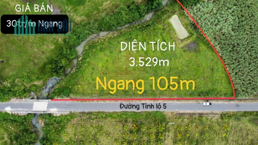 Bán 3529m2 mặt tiền DT5 giáp suối giá chỉ 15tr m ngang Ninh Sim Ninh Hòa lh 0985451850