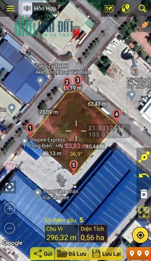 Cho thuê 5600m2 đất làm bãi xe trong KCN Đài Tư, Long Biên, HN