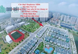 Cho thuê Shophouse San Hô 06 hoàn thiện Đối diện VIN UNI làm cafe, nhà hàng tại Vinhomes Ocean Park