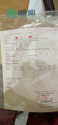 Cần bán nhà tổ 8, ngõ 63, đường Nguyễn Khuyến, Đồng Tiến, Tp Hòa Bình
