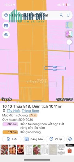 Chính Chủ Bán lô đất đẹp KCN Bàu Xéo, Xã Tây Hoà, Huyện Trảng Bom, Đồng Nai