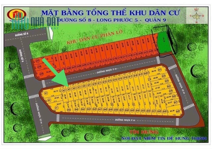 Bán đất Long Phước giá 2 tỷ, 50m,SHR,Long Phước 5 đường 8.LH 0933660119 Hoài