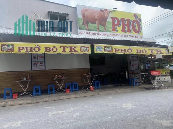 Sang lại mặt bằng 2 Mặt Tiền kinh doanh quán Phở gần chung cư Lê Thành Tân Tạo, Quận Bình Tân