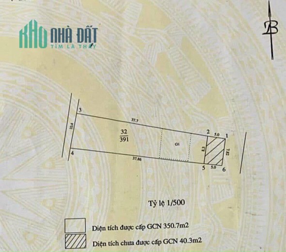 Bán 350m2 đất thổ cư sdcc Cầu Diễn ô tô tránh nở hậu mt 8.3m chỉ 40tr/m2