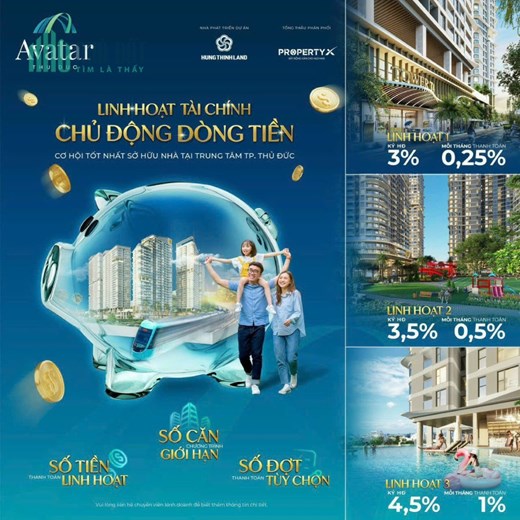 Mua nhà trả bằng lương tháng không lãi suất tại dự án Avatar Thủ Đức ký hđ chỉ 80tr