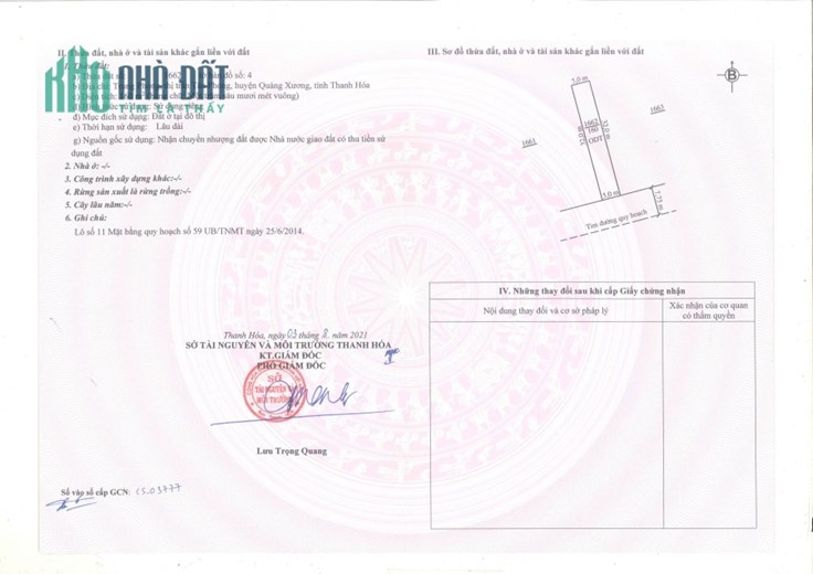 BÁN ĐÂT CĂT LỖ 40%, QL 1A, TT QUẢNG XƯƠNG - LH: 0966 343 969