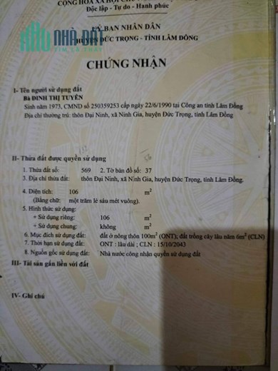 Sở Hữu Ngay Lô Đất Đẹp Vị Trí Đắc Địa Tại Xã Ninh Gia, Huyện Đức Trọng, Lâm Đồng