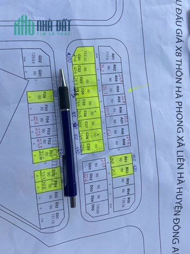 Bán đất đấu giá X8 Hà Phong Liên Hà Đông Anh giá từ 20,8 triệu/m2